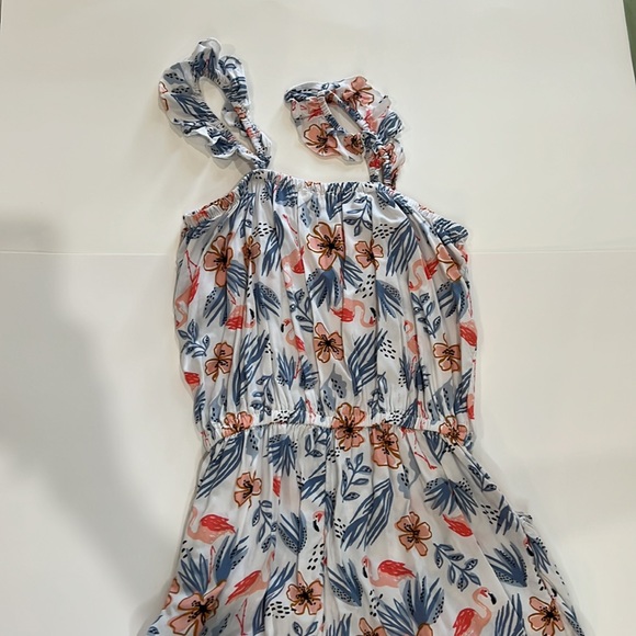 Ruffle hem belted cami romper - Picture 3 of 4